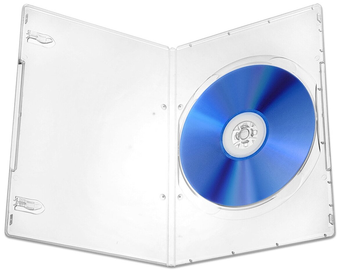 Коробка DVD Box для 1 диска, 7мм (slim) полупрозрачная, упаковка 30 шт.