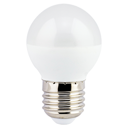 5 шт. - Светодиодная лампа Ecola globe, LED E27 8.0W G45 220V 4000K шар (композит) 78*45