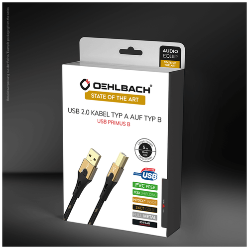 Oelbach USB 2.0 cable type A to type B, 7.5 m