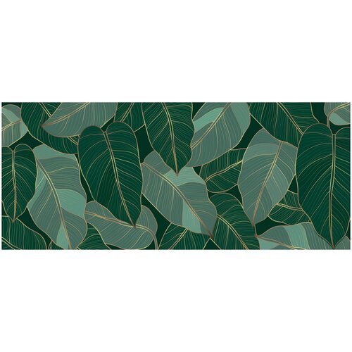 Фотообои Уютная стена Листья зеленых растений 640х270 см Бесшовные Премиум (единым полотном)