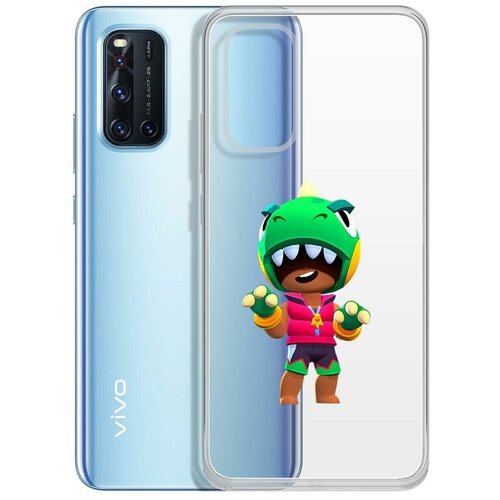 фото Чехол-накладка clear case brawl stars-дино леон для vivo v19 krutoff group