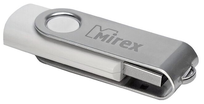 Флешка Mirex SWIVEL WHITE 32 Гб USB2.0 чт до 25 Мб/с зап до 15 Мб/с белая