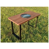 Обеденный стол лофт "Космос" 120*60*75 см. Масив дерева. Эпоксидная смола. 3D. Salomon Table .
