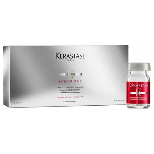 Kerastase Specifique Cure Intensive Anti-Chute А Aminexil GLM - Ампулы от выпадения волос 10*6 мл несмываемый уход для волос kerastase genesis cure anti chute fortifiantes ампулы против выпадения волос