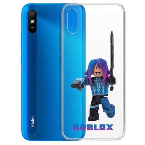 Чехол-накладка Krutoff Clear Case Roblox-Паркурщик для Xiaomi Redmi 9A