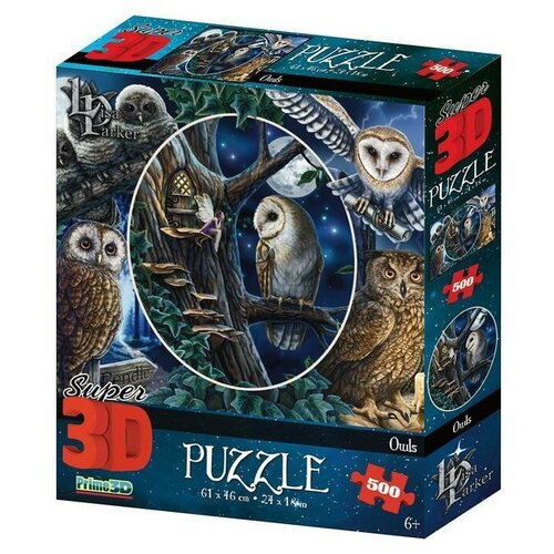 3D Пазл 500 элементов Коллаж. Совы super 3d puzzle коллаж драконы 500 элементов