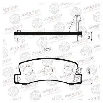 AVANTECH AV798 Колодки торм. диск. задн.