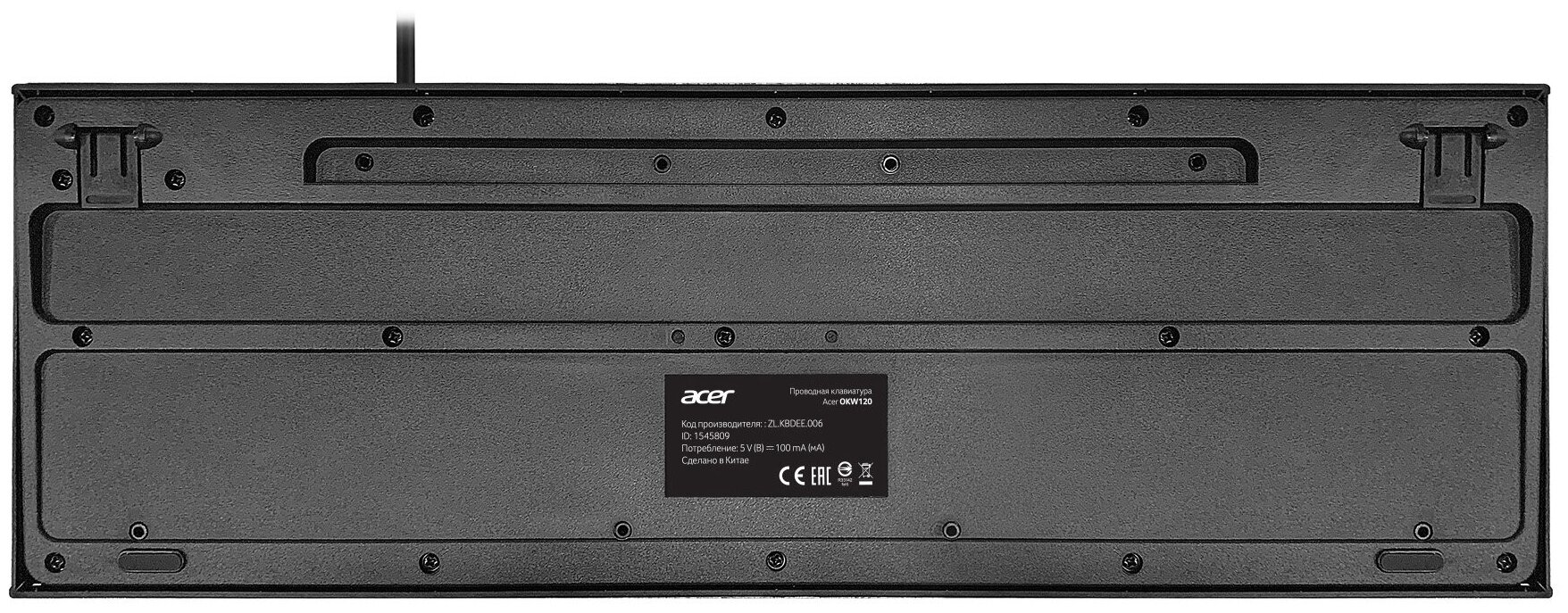 Клавиатура Acer OKW120 черный (ZL.KBDEE.006) - фото №3
