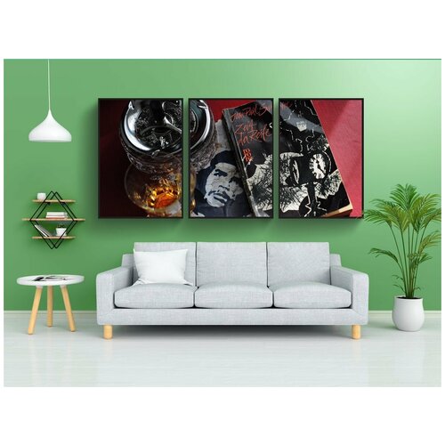 фото Модульный постер "книга, протест, че" 180x90 см. из 3х частей в тубусе, без рамки lotsprints