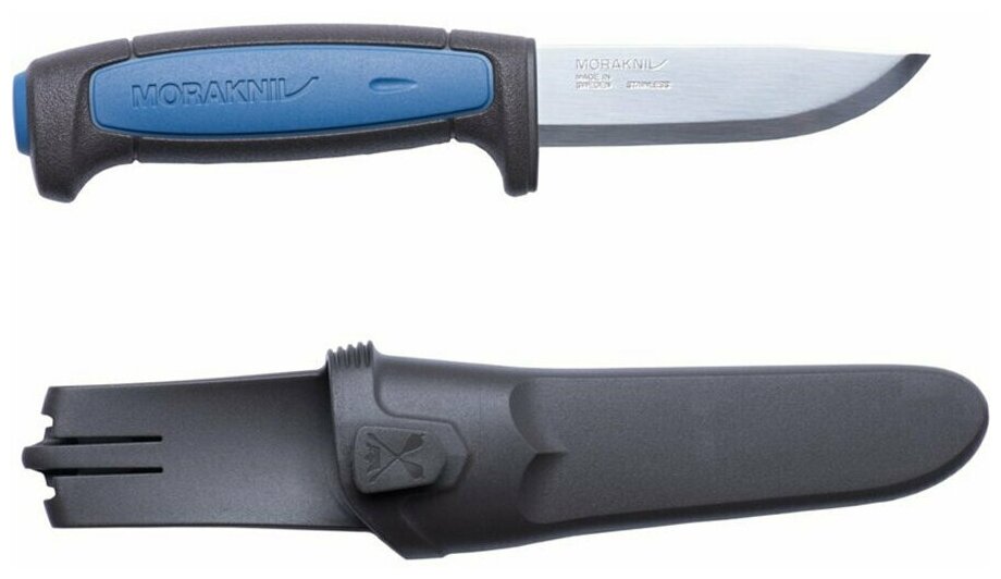 Нож Morakniv Pro S, нержавеющая сталь, резиновая ручка с синей вставкой