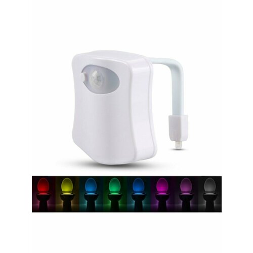 Подсветка LED для унитаза с датчиком движения Светодиодный ночник Лампа для унитаза 8 цветов 285₽