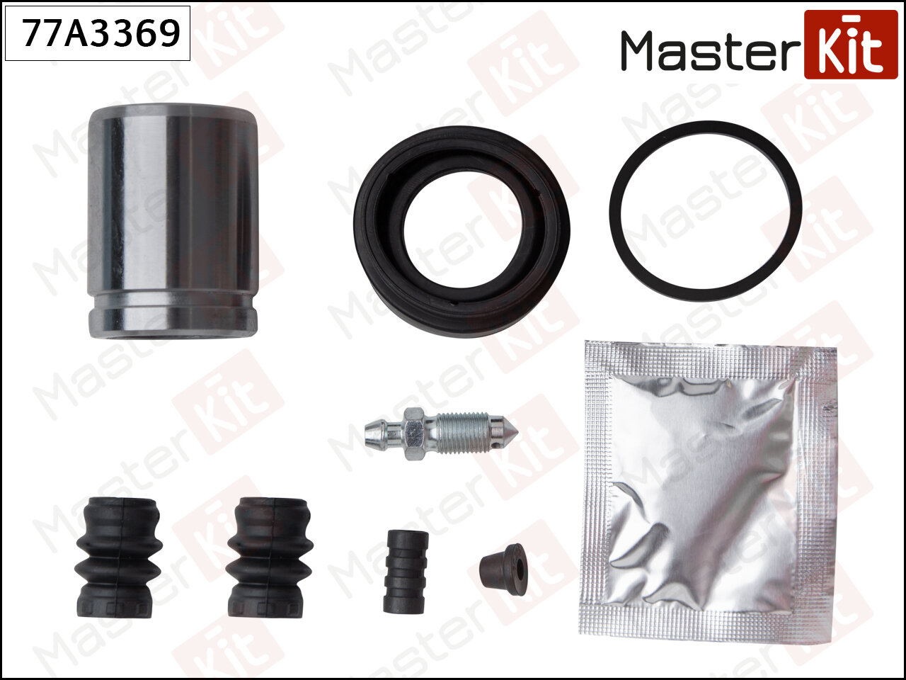 Ремкомплект тормозного суппорта + поршень Nissan NP300 NAVARA D40 2004 - PATHFINDER III MASTERKIT 77A3369