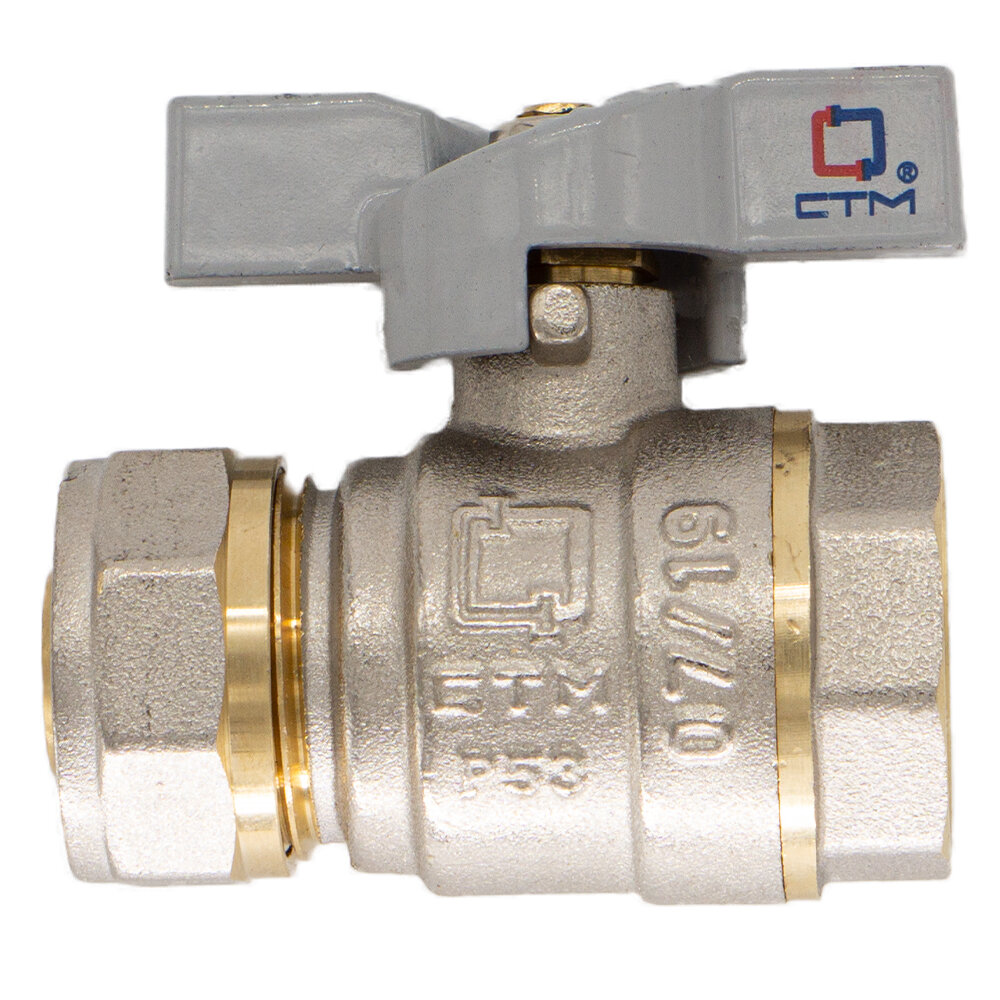 Кран шаровый CTM CWPF комбинированный, латунь Ду 16 (1/2") — фото 4
