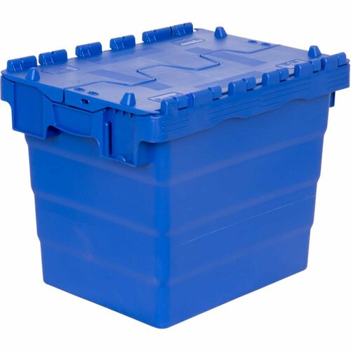 Ящик Sembol Plastik п/э 400x300x306 сплошной синий с крышкой 21820