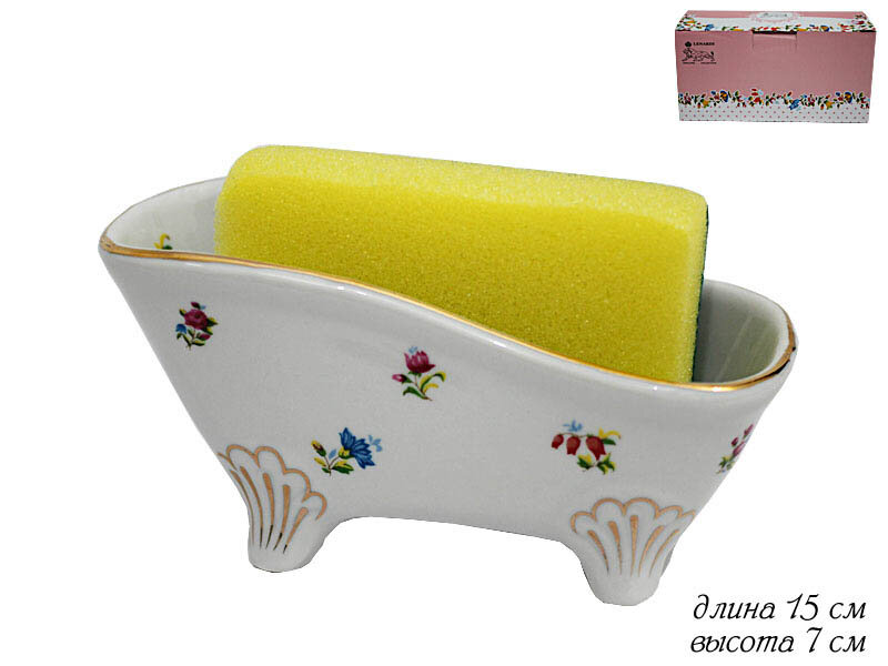 фото Подставка под губку Полевые цветы в подарочной упаковке 118-105-059