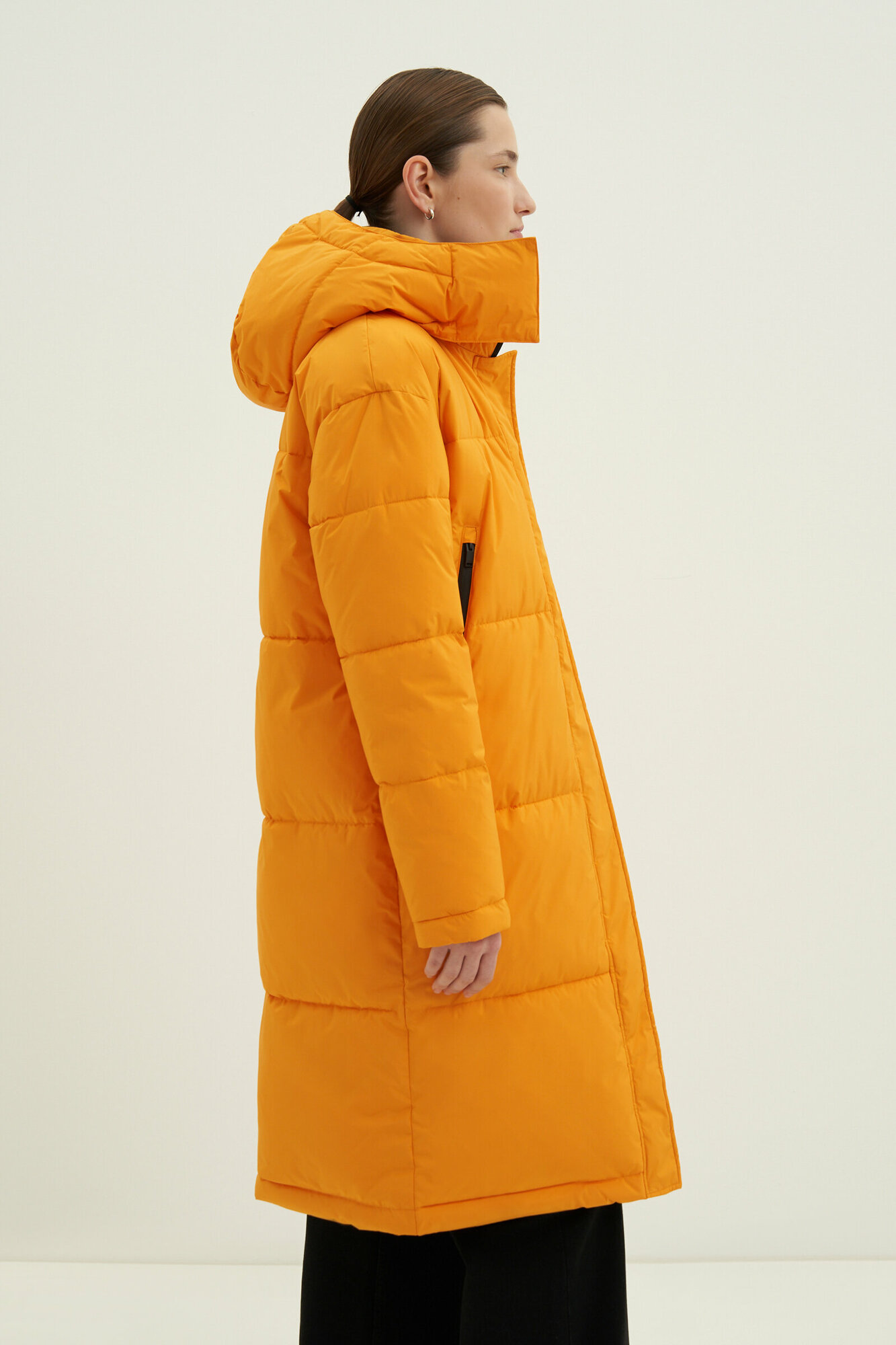Куртка FINN FLARE Стеганое утепленное пальто oversize силуэта, размер L, оранжевый — фото 1