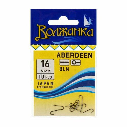 крючки волжанка aberdeen 3 0 10 шт Крючки Волжанка Aberdeen №16, 10 шт