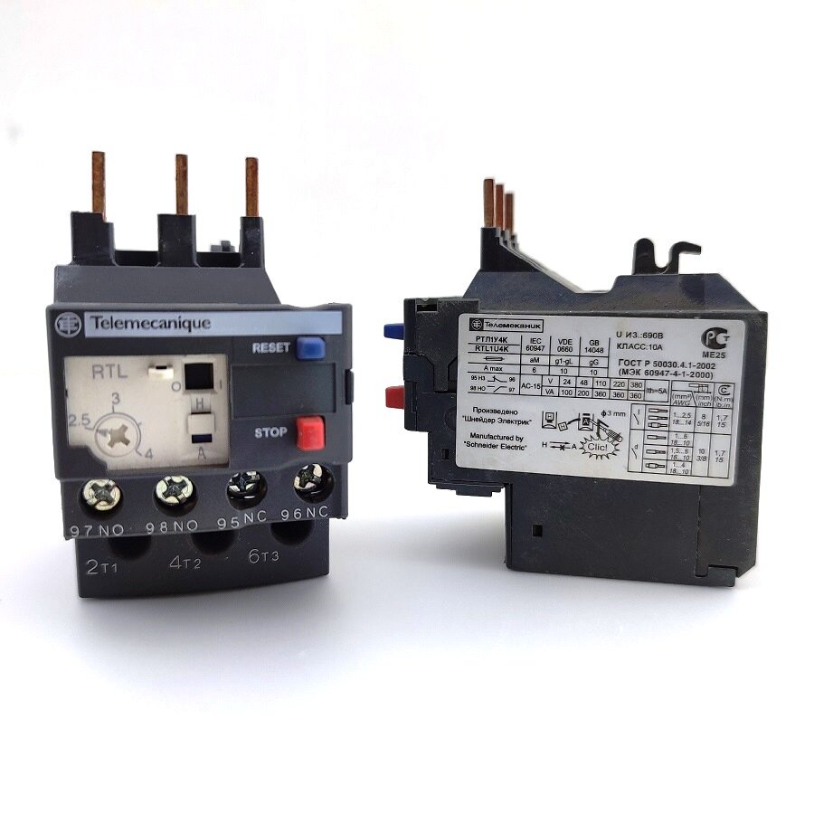 фото Тепловое реле Schneider TELEMECANIQUE RTL1U4K (РТЛ1У4К)