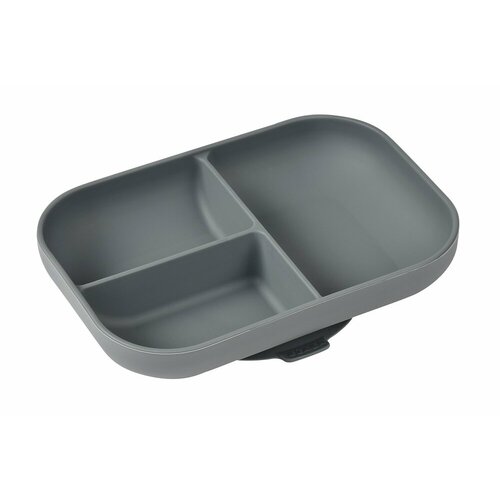 Тарелка Beaba из силикона / ASS COMPARTI SILI MINERAL GREY 913548