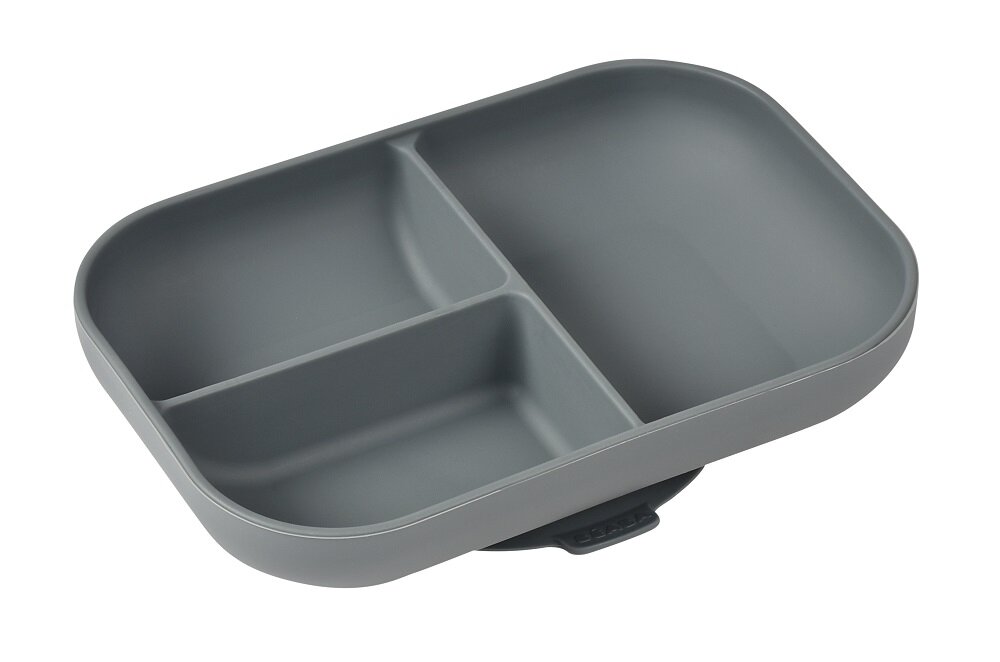 Тарелка Beaba из силикона / ASS COMPARTI SILI MINERAL GREY 913548