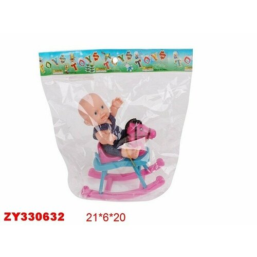 Пупсик Shantou с лошадкой, 21х6х20 см, пластик, в пакете (568-3A)