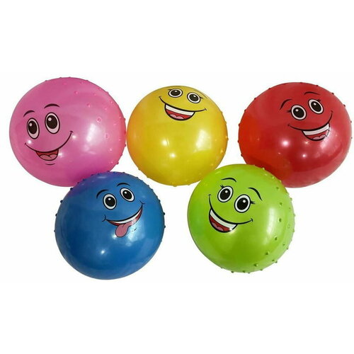 Мяч детский Moby Kids Смайл, с массаж. стороной,20см/50 г