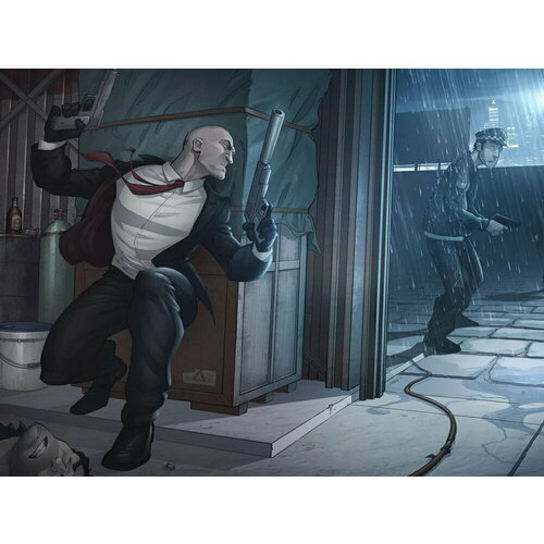 Плакат, постер на бумаге Hitman/Хитман/игровые/игра/компьютерные герои персонажи. Размер 30 х 42 см