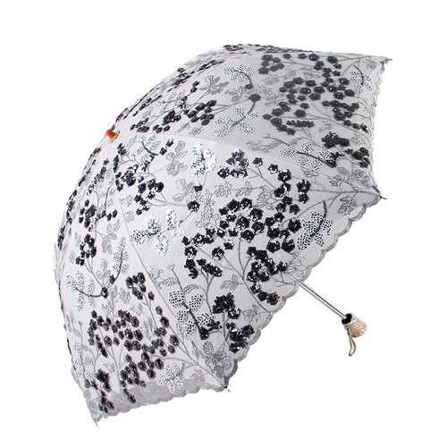 Зонт механика, 2 сложения, купол 87 см, 8 спиц, чехол в комплекте, в подарочной упаковке, для женщин, серый