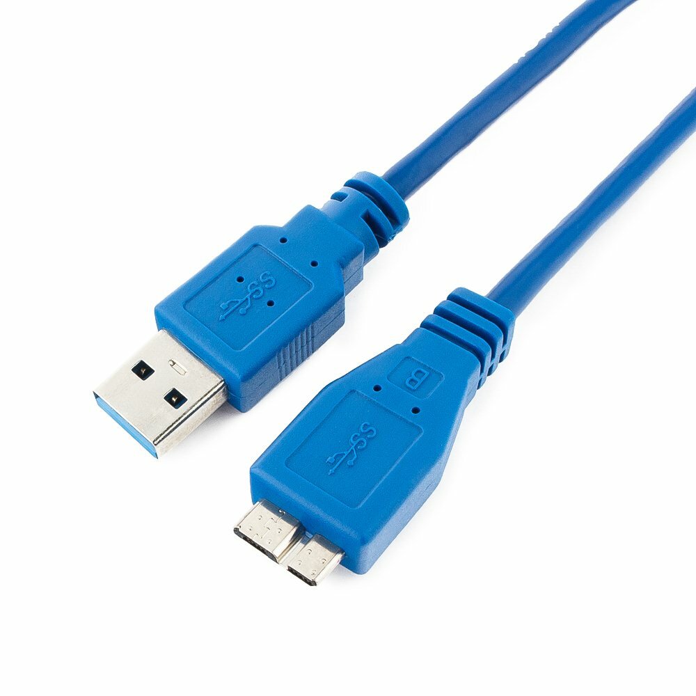 Кабель USB3.0(Am)-microUSB , Gembird, 0,5м, синий (CCP-mUSB3-AMBM-0.5M) - фото №2