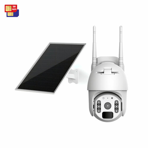 Поворотная беспроводная 4G 2MP уличная IP-камера Link ZC301 Solar 2MP-4G Q23324ZCY с солнечной панелью 6Вт и аккумулятором с записью на SD и 2-ст 951600₽