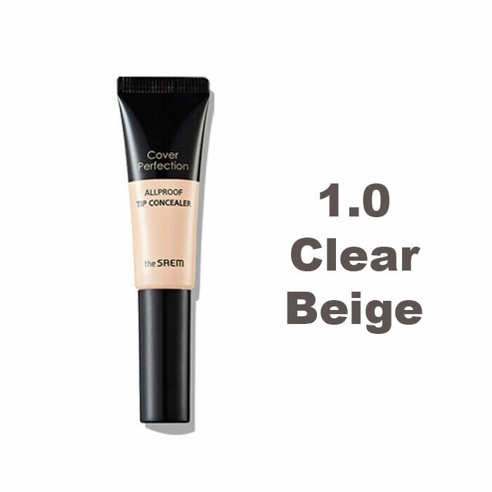 The Saem Стойкий консилер с плотным покрытием 12 г Cover Perfection Allproof Tip Concealer, оттенок 1.0 Clear Beige