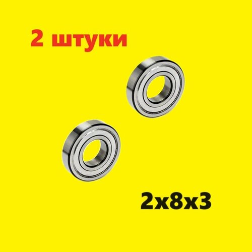 Подшипники 2х8х3мм (2 шт.) шариковый подшипник 2x8x3 мм abec 7 р/у WPL Tamiya, Axial Himoto, HPI, Pilotage, Traxxas HSP mr73 3 7 2 5 мм 10 шт бесплатная доставка подшипник abec 5 миниатюрный подшипник рыболовный стержень шейкер подшипники из хромированной стали