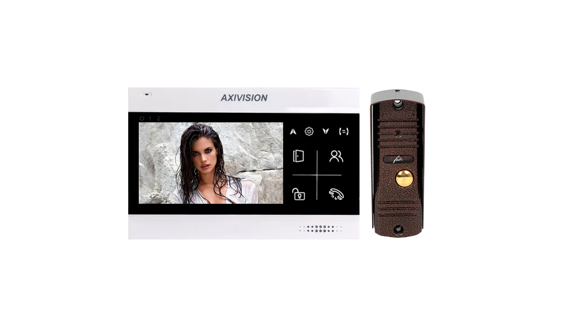 Комплект видеодомофона 4.3" Axivision-Fox FX-KIT-1 черный