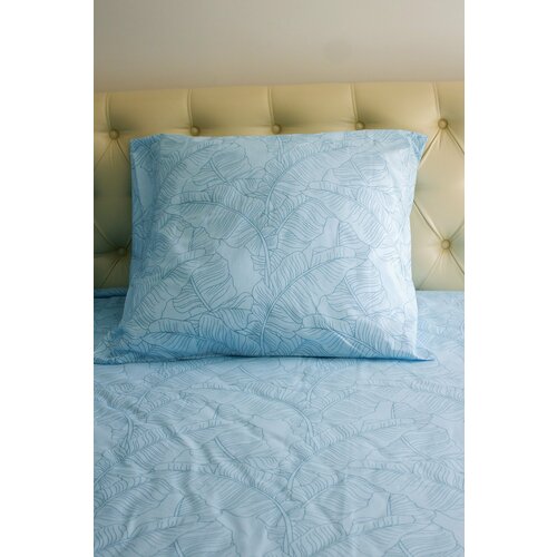 Наволочка 70х70 хлопок голубая Mary Home 700₽