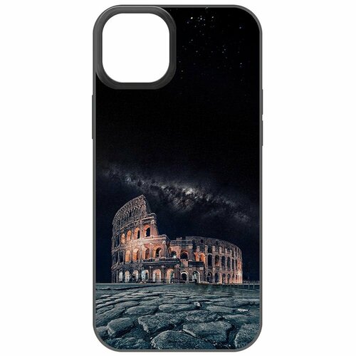 Чехол-накладка Krutoff Soft Case Италия, Колизей для iPhone 15 Plus черный чехол накладка krutoff soft case италия колизей для iphone 11 pro черный