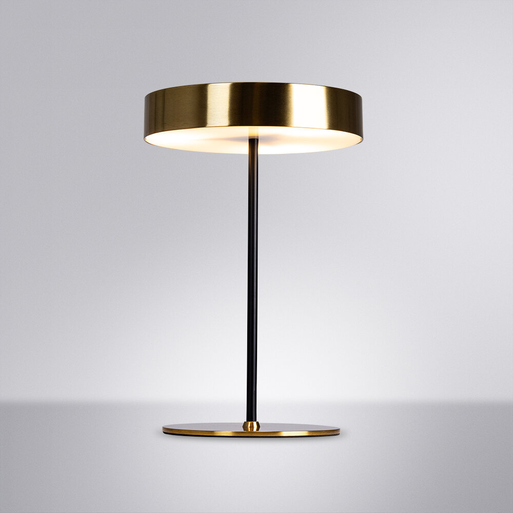 Лампа настольная Arte Lamp ELNATH, A5038LT-3PB, латунь/чёрный, 3 Вт, G9