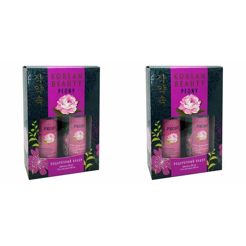 FESTIVA Набор женский Korean Beauty Peony: гель для душа - 250 мл и шампунь для волос - 250 мл, 2 уп.