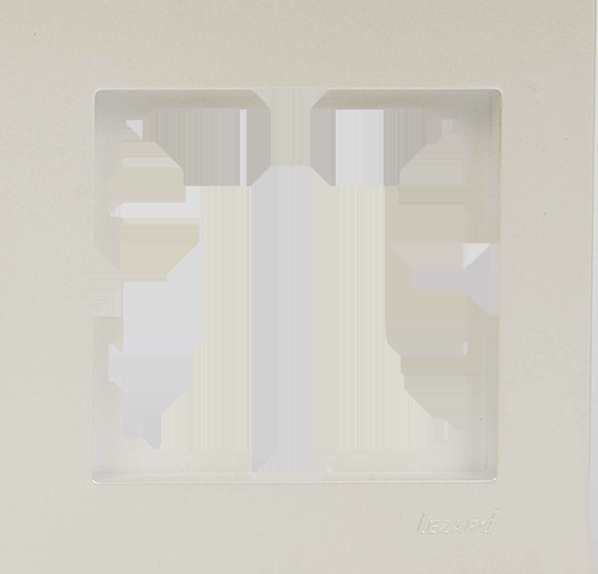 Рамка для розеток и выключателей Lezard Vesna 1 пост горизонтальная цвет жемчужный белый перламутровый - фото №3
