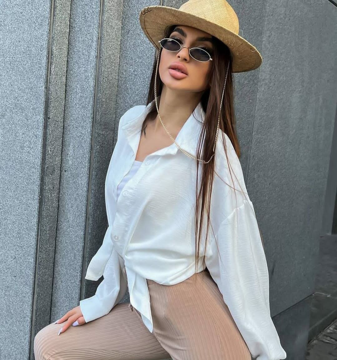 Блузка стильная, белая сингапур, легкая, белая струящаяся рубашка, оверсайз, размер 46-48