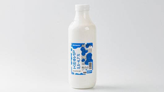 Кефир из цельного молока в бутылке, 900 г