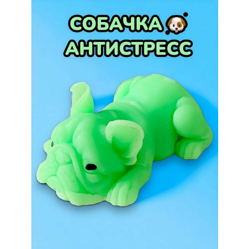 Мялка антистресс сквиш Собака Соня игрушка 11 см цвет зеленый 332₽