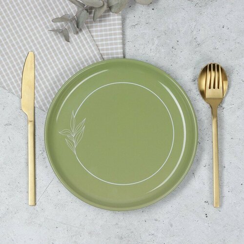 фото Dolce ceramo. тарелка керамическая «олива», 19.6 см, dolce ceramo