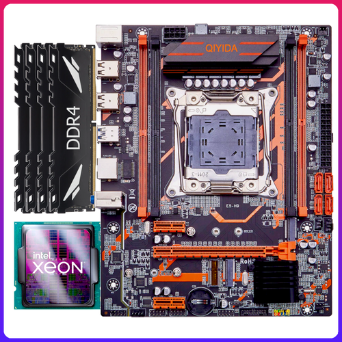 Комплект 2011-3 QIYIDA X99-H9 + E5-2620 v3 + DDR4 32Gb процессор intel xeon e5 2620 сокет 2011 6 ядер 12 потоков 2ггц 80 вт