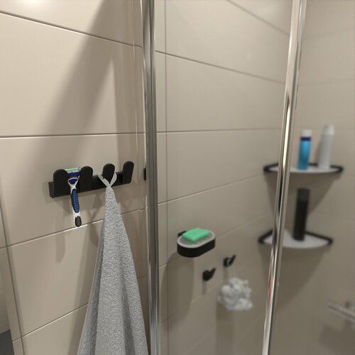 Вешалка коллекция лотос ЛТ20ЧМ 4 крючка черный матовый Альтасан 2156₽