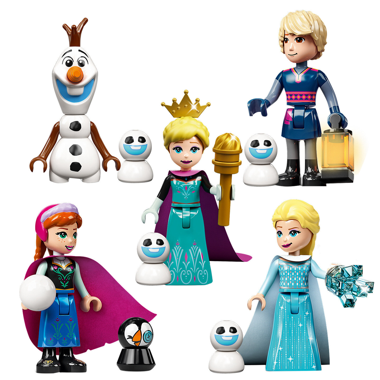 Лего фигурки Холодное Сердце 5 штук / конструктор для девочек / минифигурки frozen