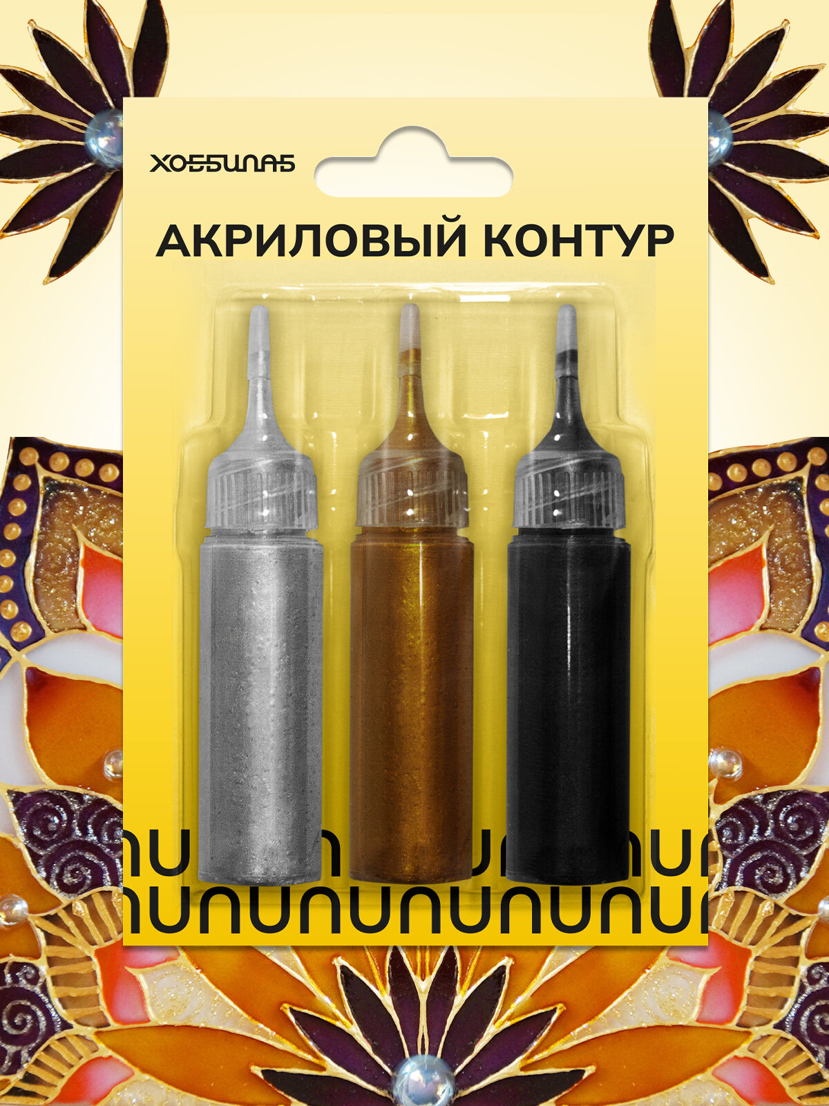 фото Контур акриловый по стеклу и ткани