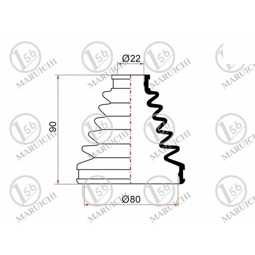 IPSASP_02-173 Пыльник шруса наружный TOYOTA FIELDER 06-12, PREMIO, ALLION ZRT26# 07-10