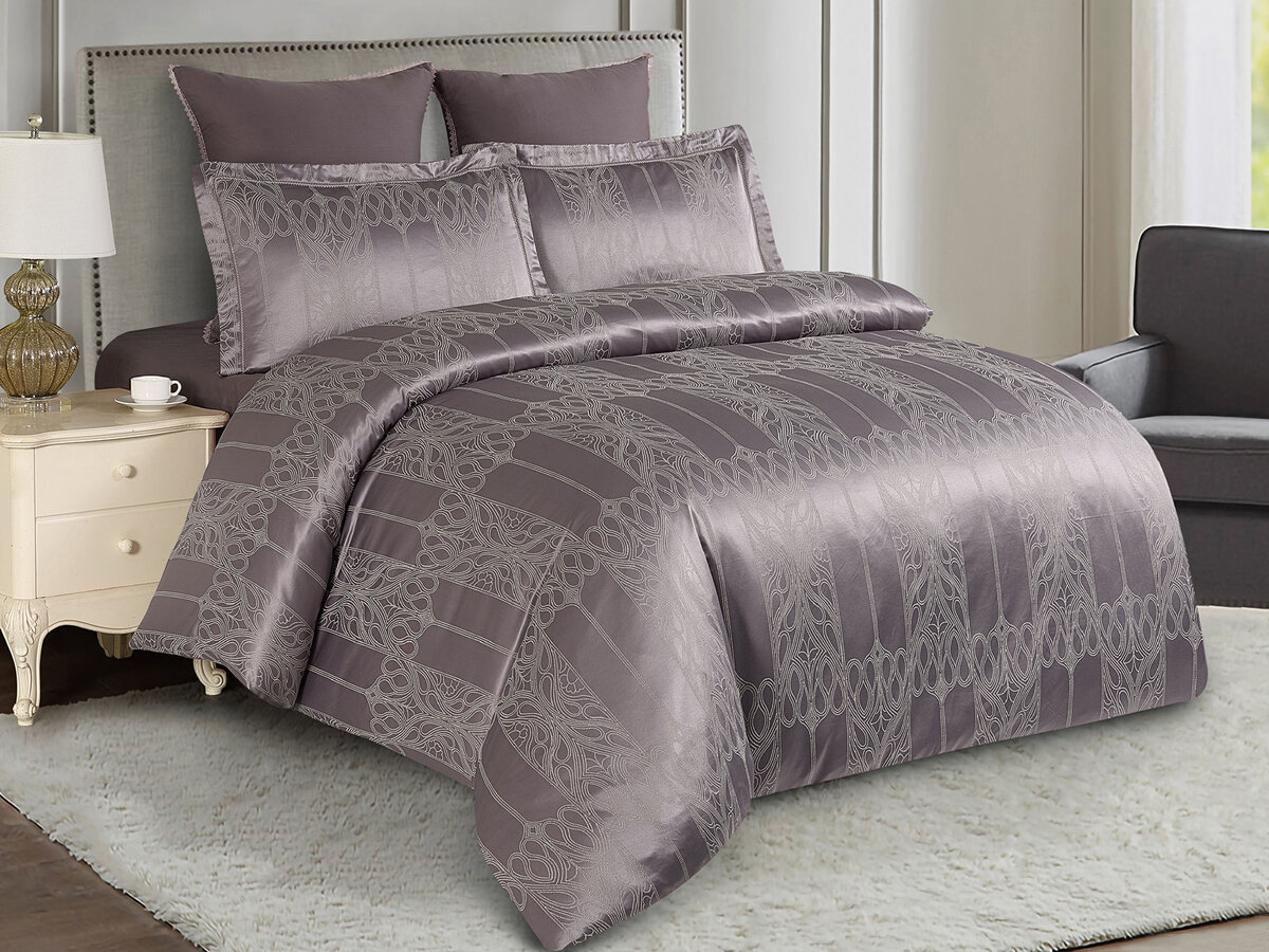 Комплект Постельного Белья Cleo ROYAL JACQUARD Дуэт (Семейный). Пододеяльники 150x215x2. Простыня 230х250. Наволочка 50x70x2 70х70х2.