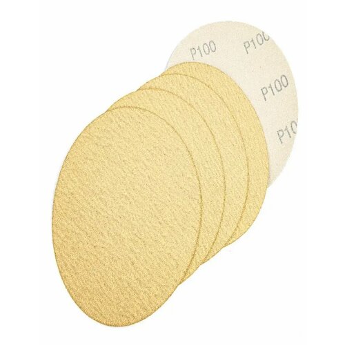 Круг абразивный шлифовальный d-125 мм P100 под липучку 5шт 307₽