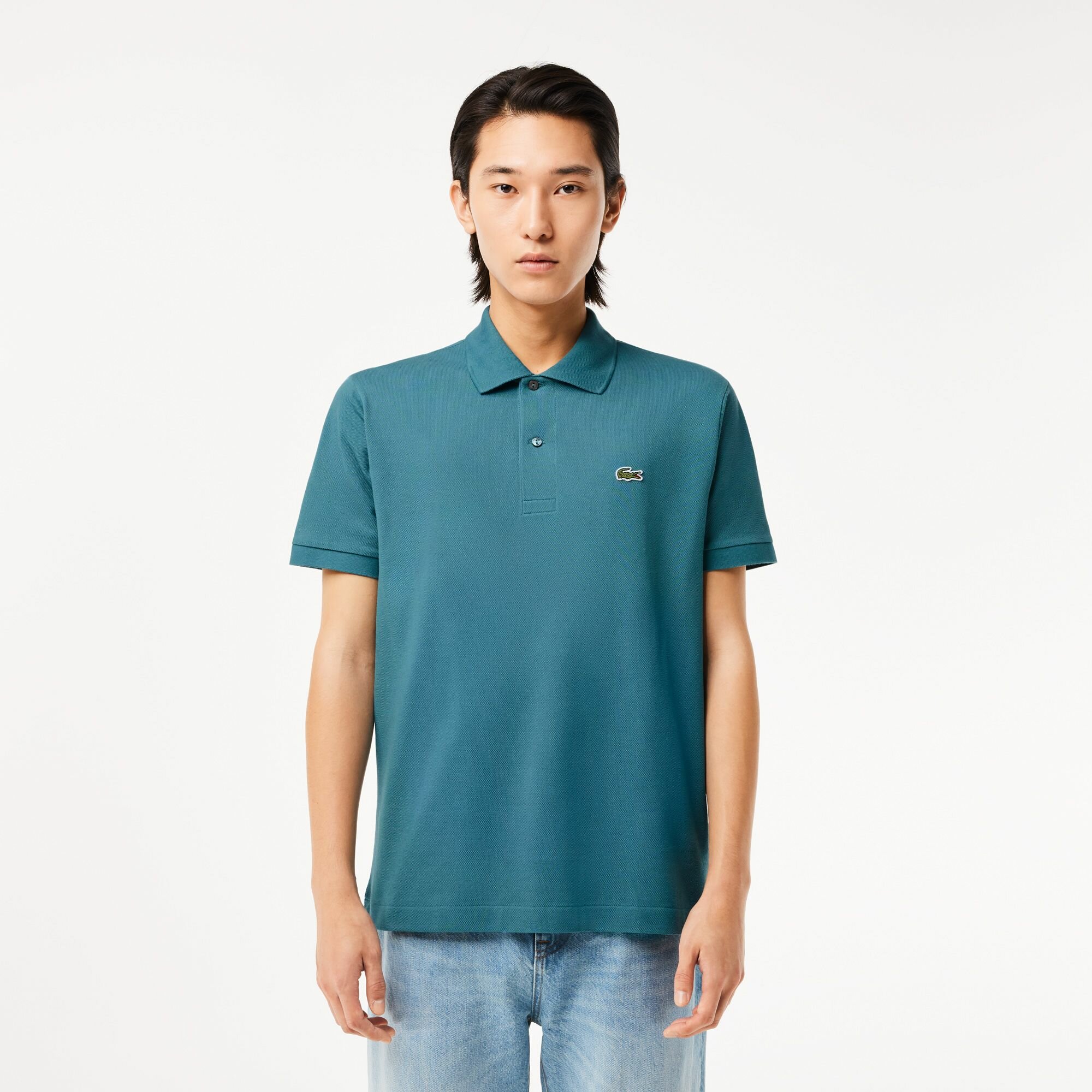 Мужское поло Lacoste Classic Fit, темно-бирюзовый, 52